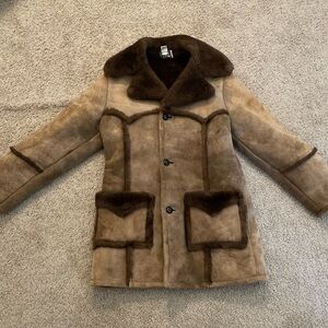 VTG 70s BICK New HAMPSHIRE GENUINE SHEARLING COAT FULL SHEEPSKIN FUR LINING 40